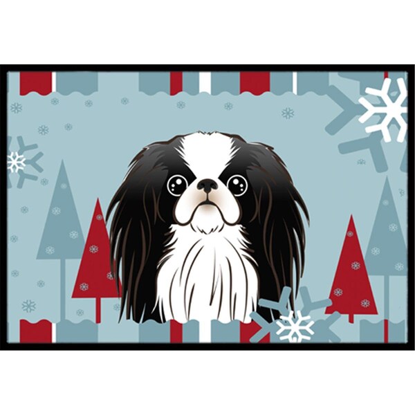 Carolines Treasures Winter Holiday Japanese Chin Indoor and Outdoor Mat- 24 x 36 in. BB1726JMAT - main